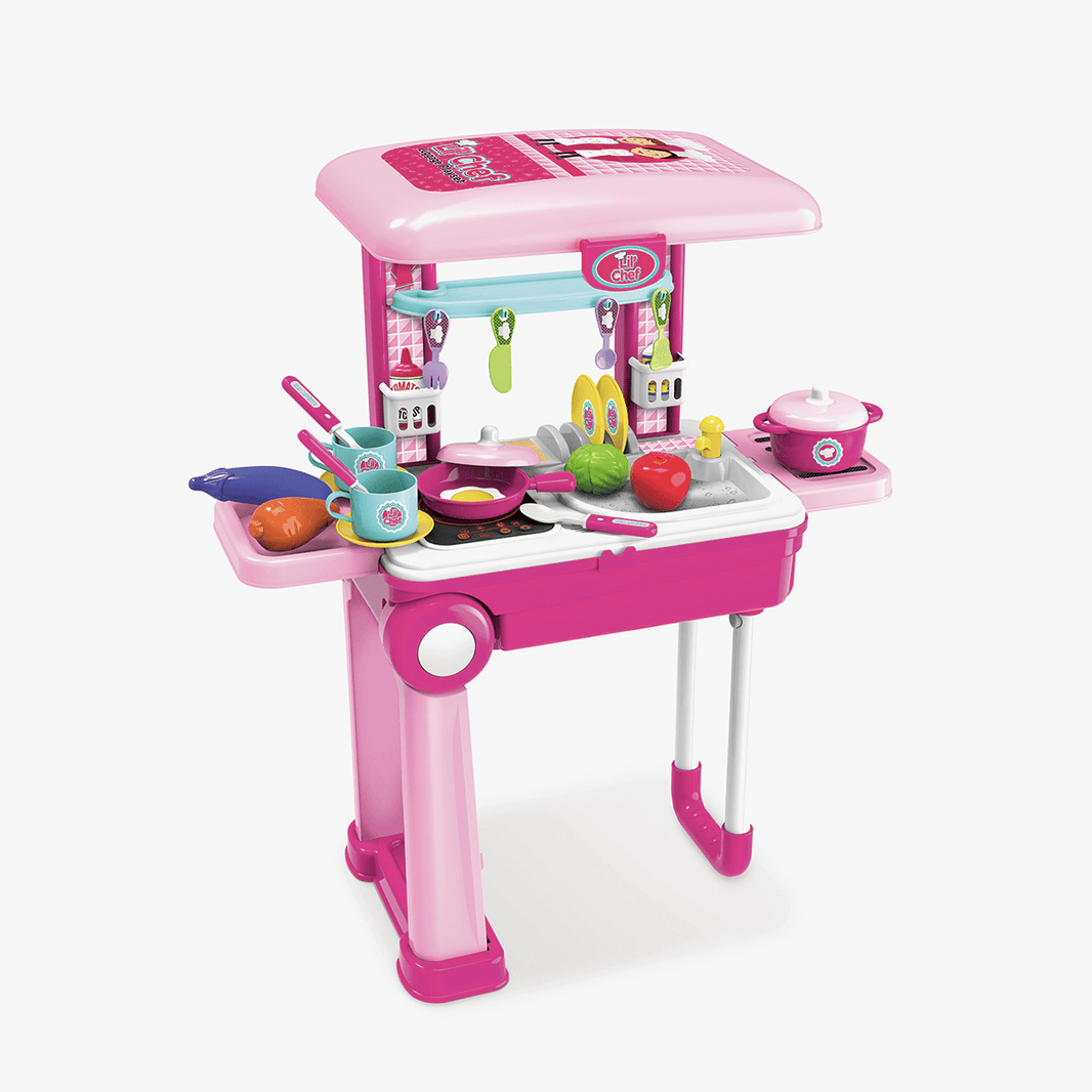Lil' Chef Pink Luggage Playset (37 Piece)