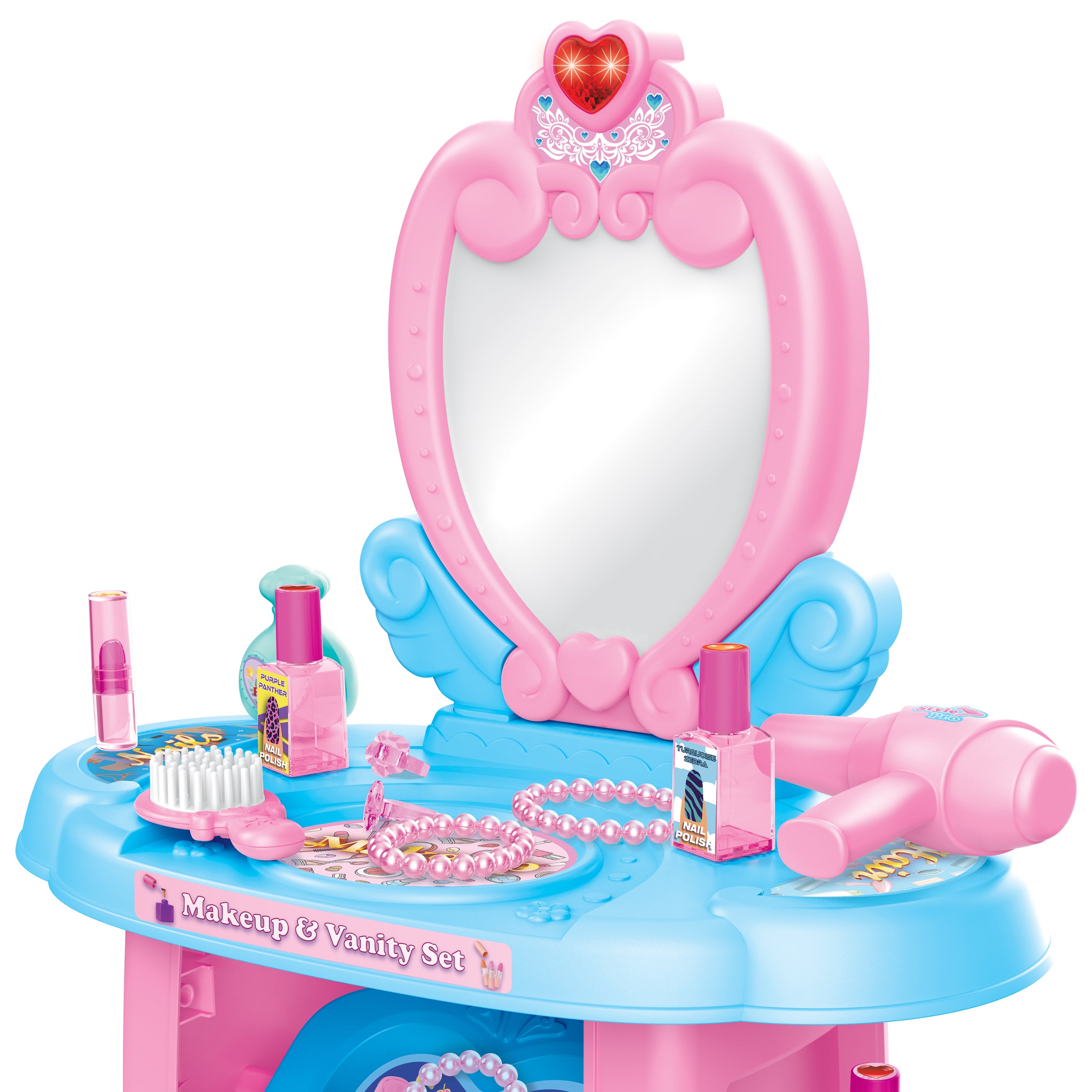 Glamor Queen Kid’s Vanity Playset (22 Pieces)