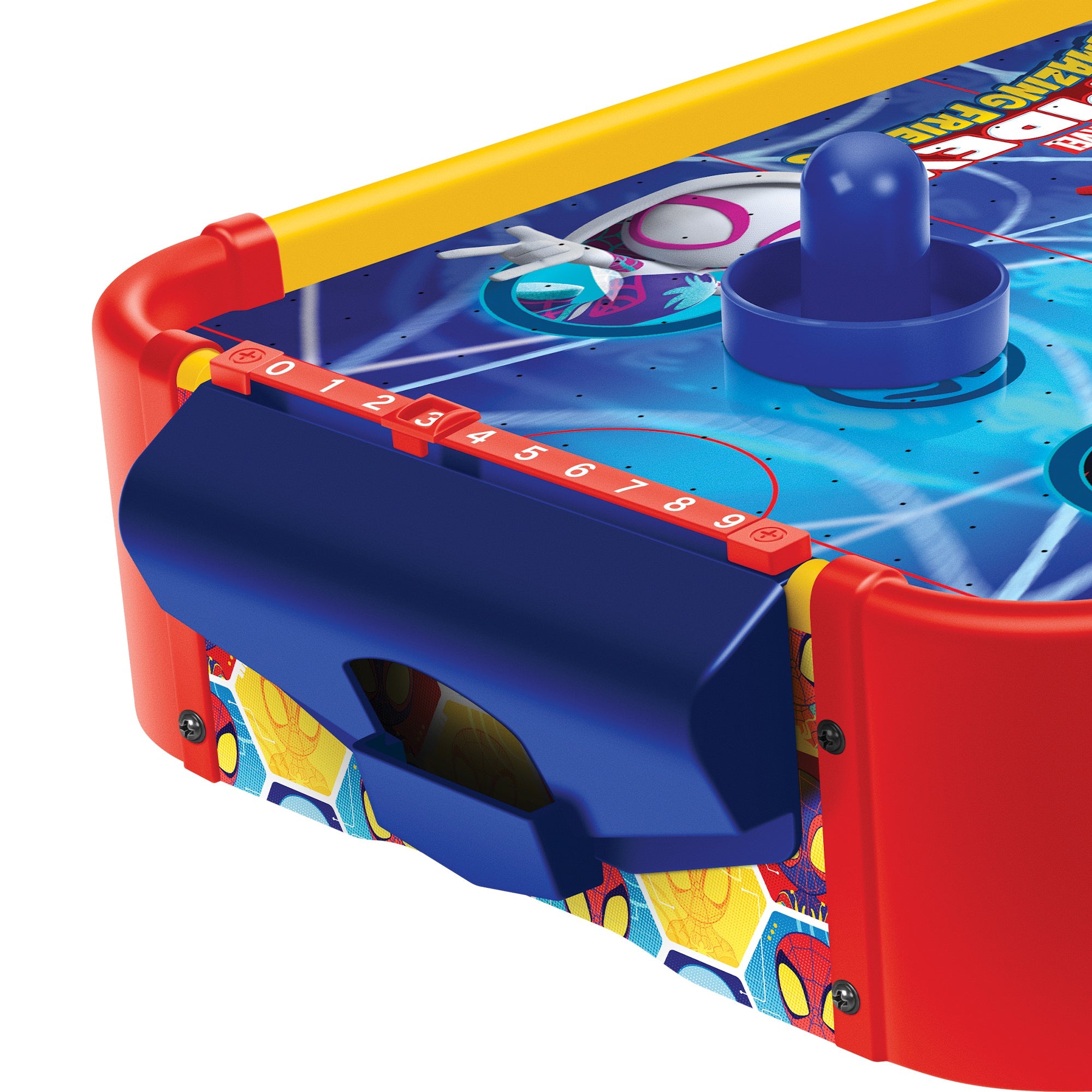 Spidey and His Amazing Friends Electronic Wooden Tabletop Air Hockey Table