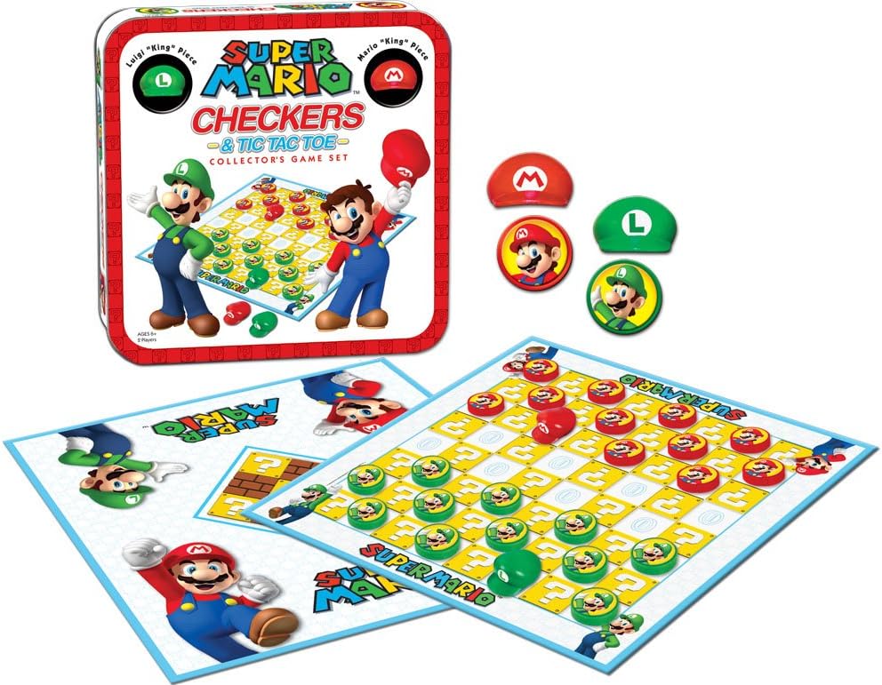 Super Mario™ Checkers & Tic Tac Toe Collector's Game Set (tin)
