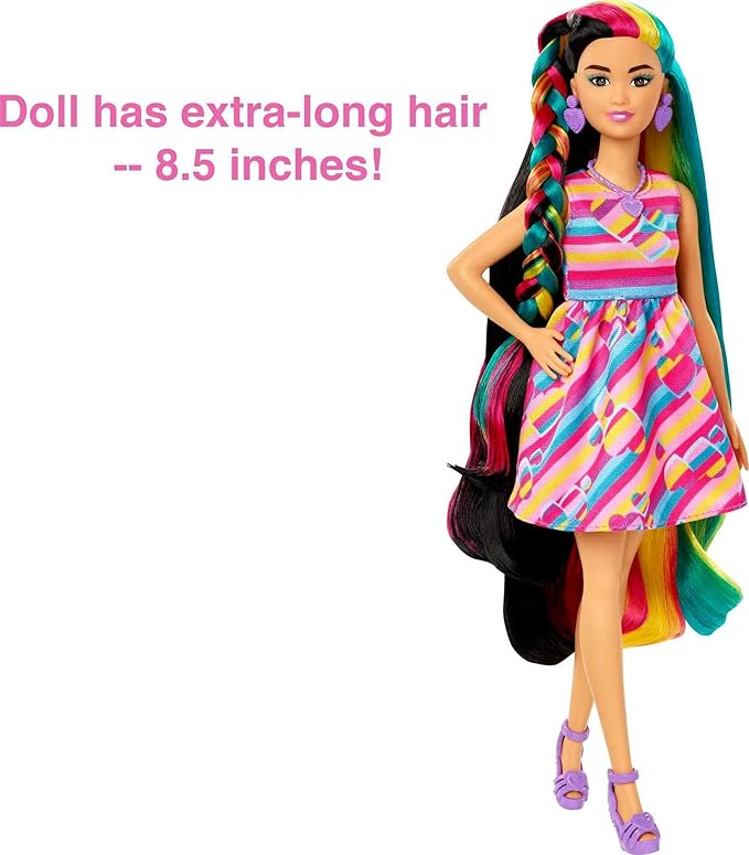 Barbie Totally Hair Fashion Doll - Hearts