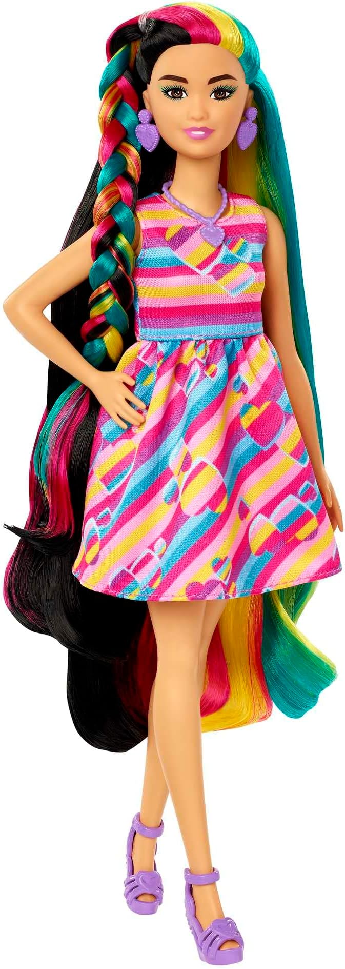 Barbie Totally Hair Fashion Doll - Hearts