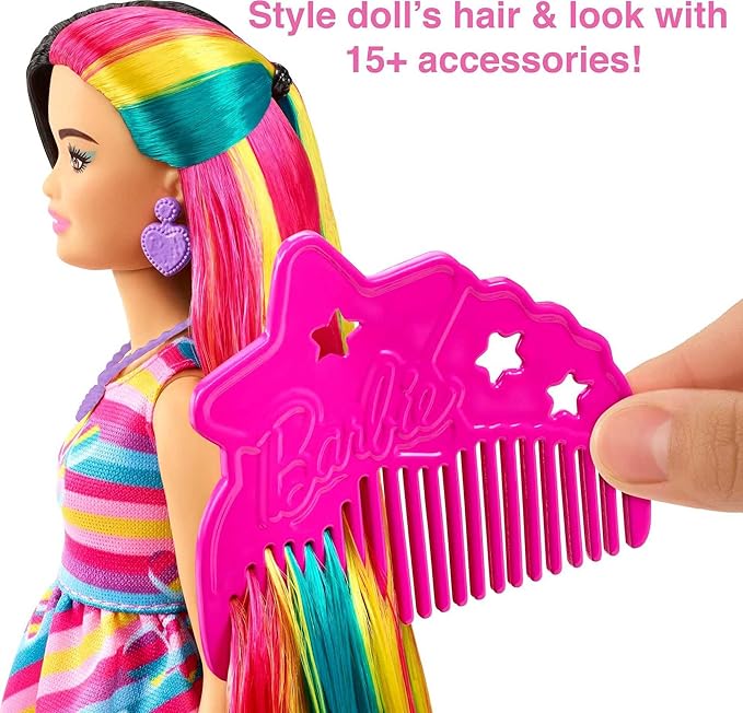 Barbie Totally Hair Fashion Doll - Hearts
