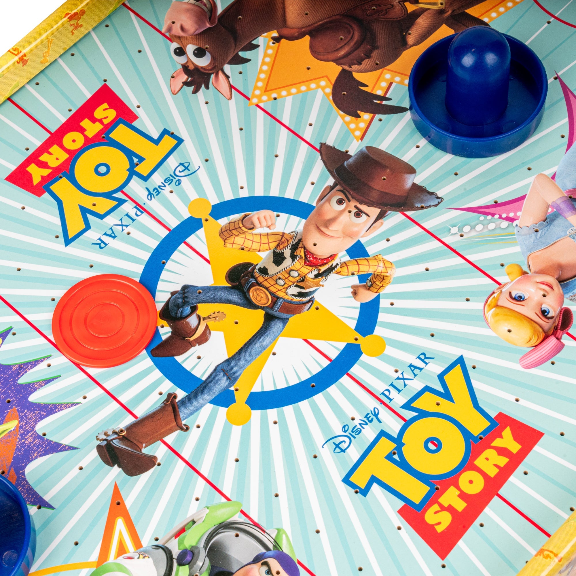 Toy Story Wooden Tabletop Air Hockey - Woody and Buzz Lightyear