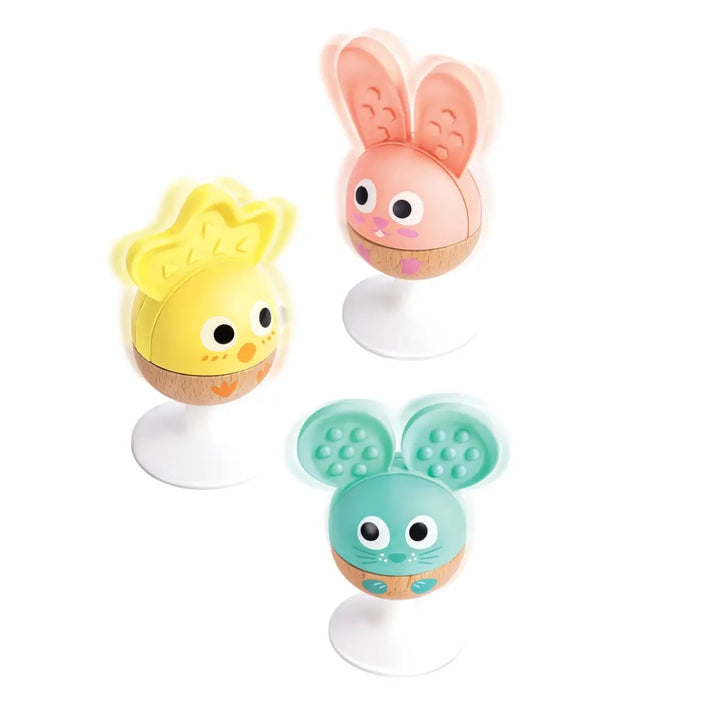 Previous Next CHEERY CRITTER RATTLE TRIO – HAPE