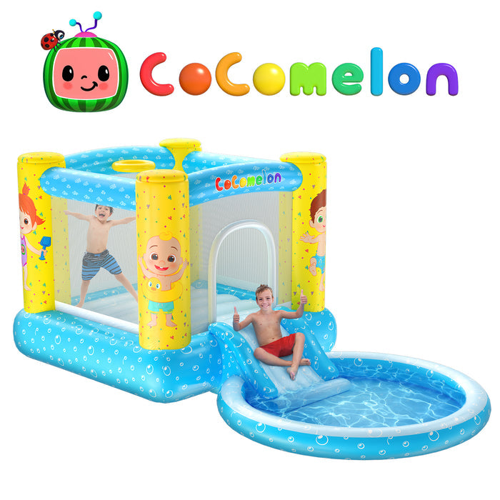 CoComelon Jump N' Slide Bouncer House W Pool (Includes Electric Air Pump)