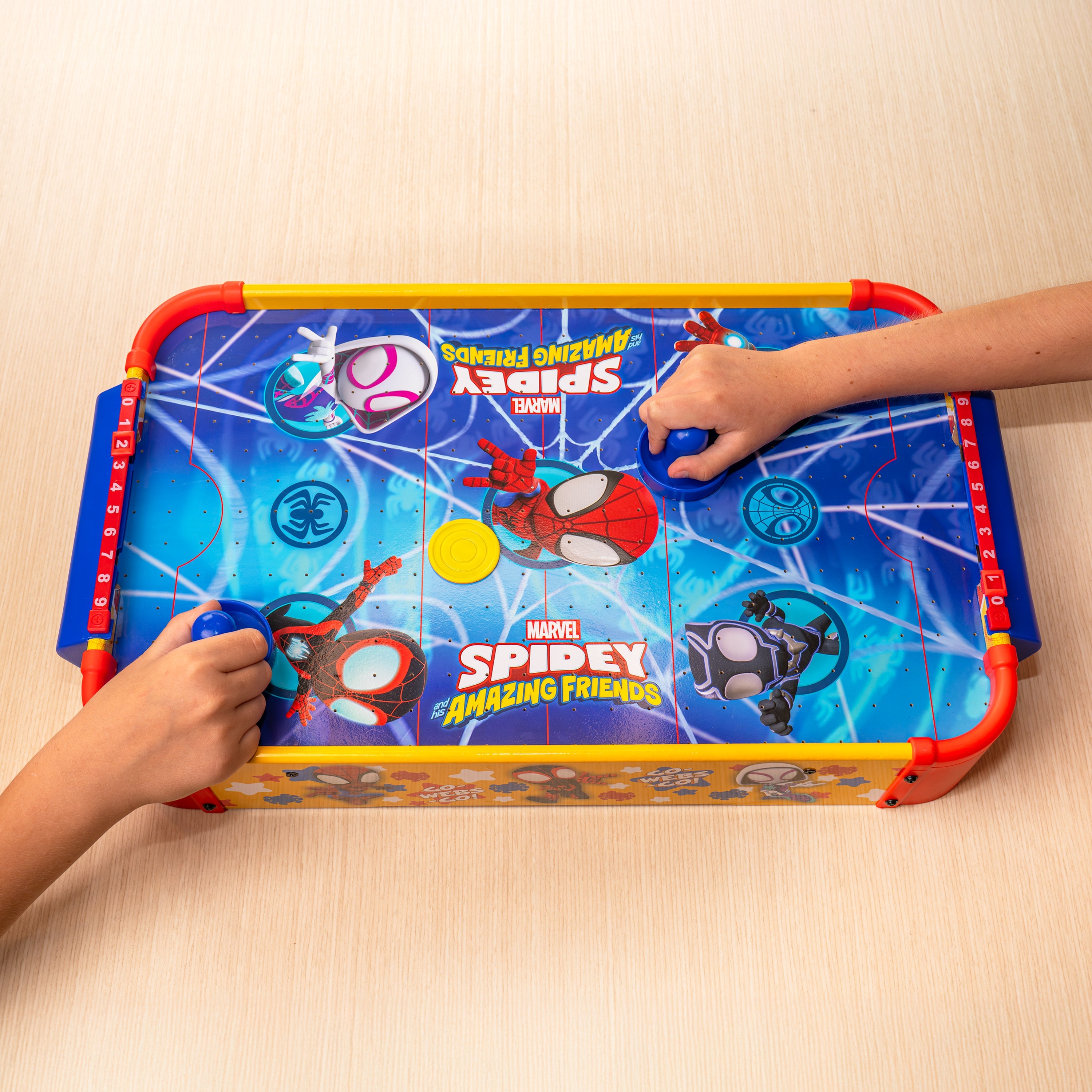 Spidey and His Amazing Friends Wooden Electronic Air Hockey Table