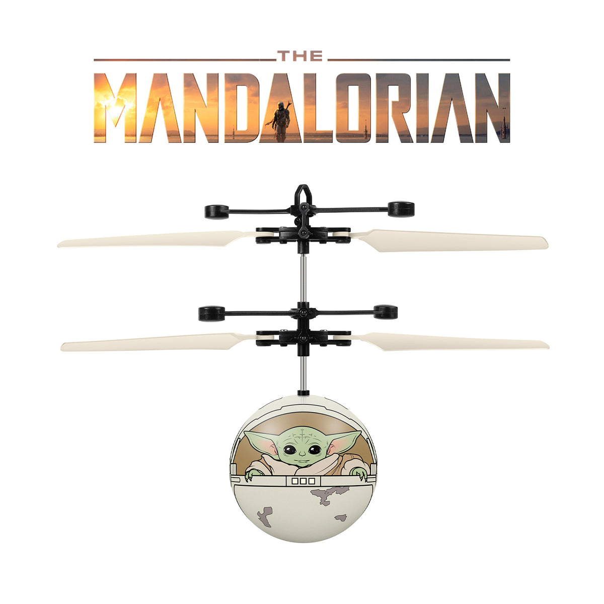 Star Wars: The Mandalorian Baby Yoda "The Child" Grogu Printed Head UFO Heli Ball