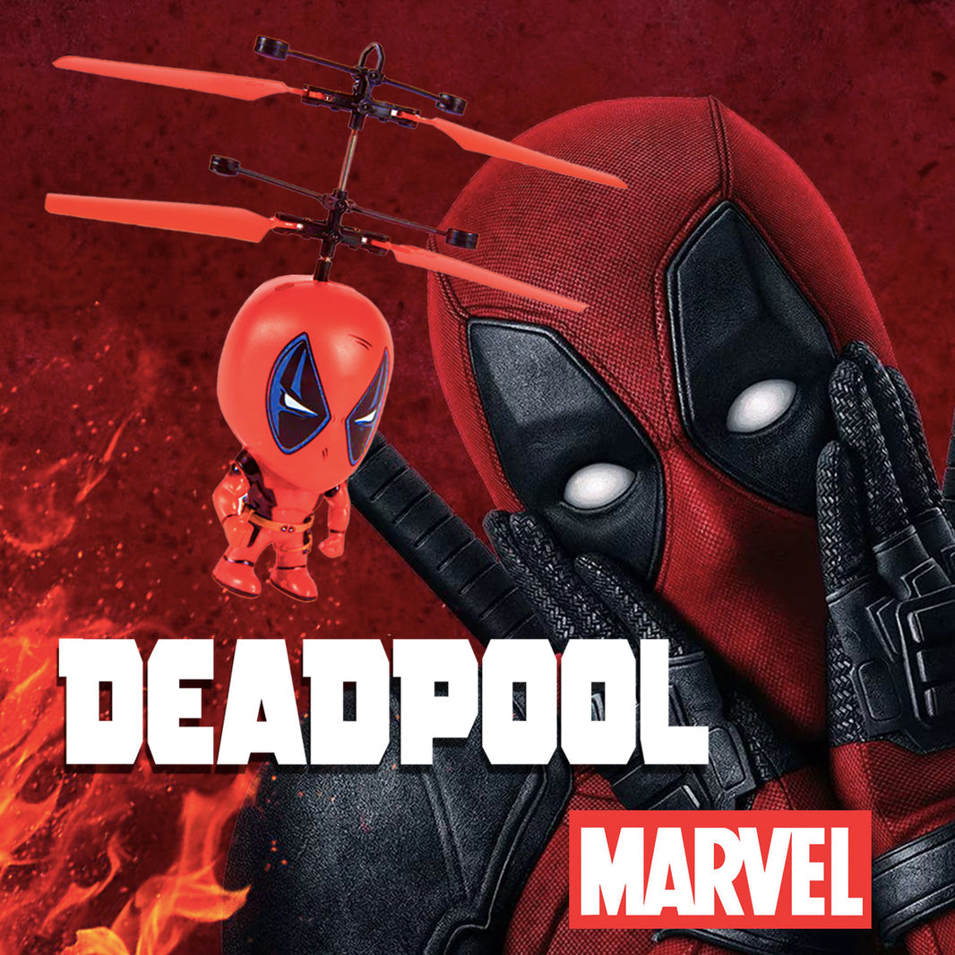 Marvel sous licence Deadpool 3.5 pouces Flying Figure IR UFO Big Head Helicopter