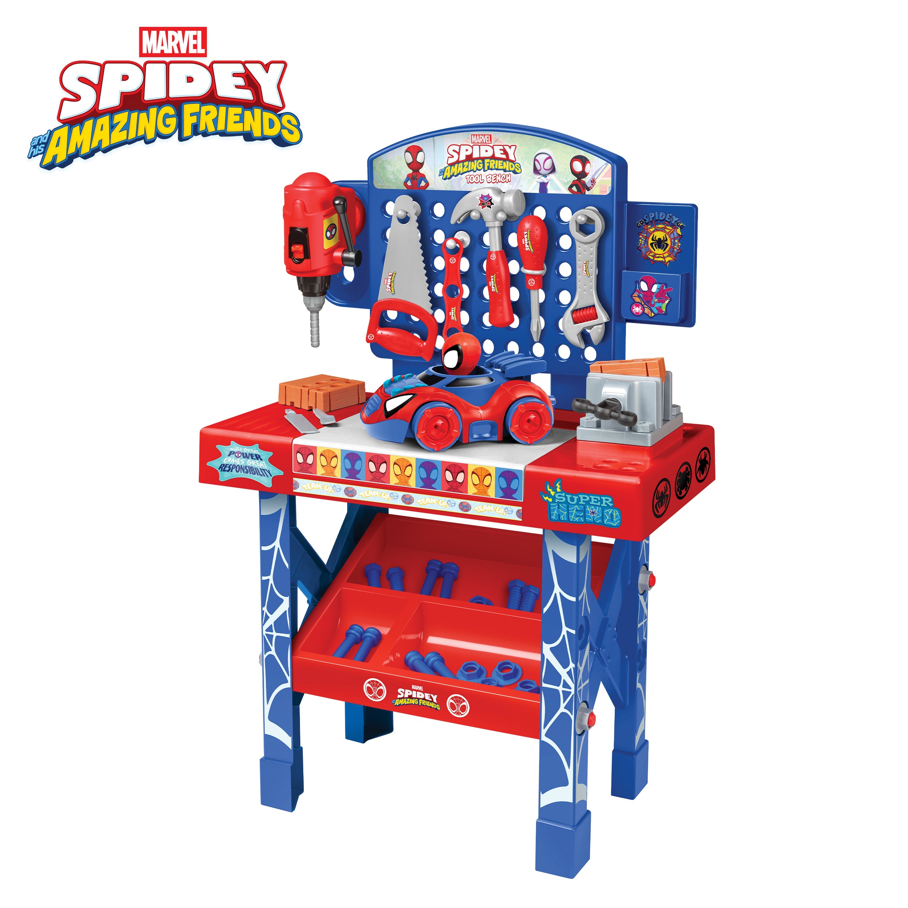 Spidey and His Amazing Friends Tool Bench Playset (55 Pieces)