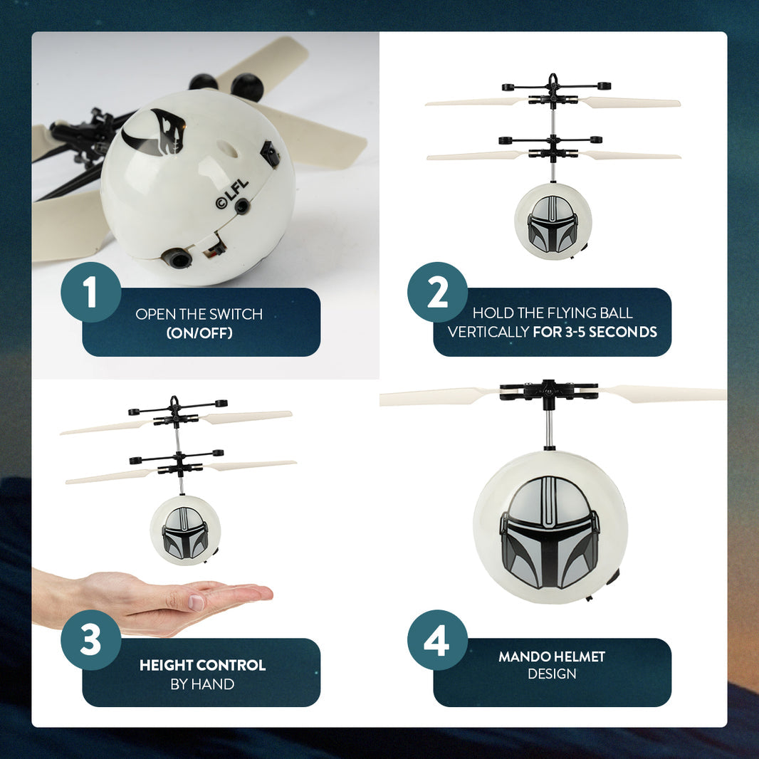 Star Wars The Mandalorian Mando UFO Heli Ball Helicopter