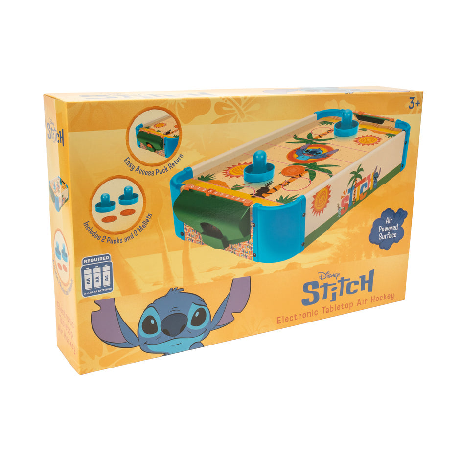 Disney Stitch Wooden Electronic Tabletop Air Hockey Table