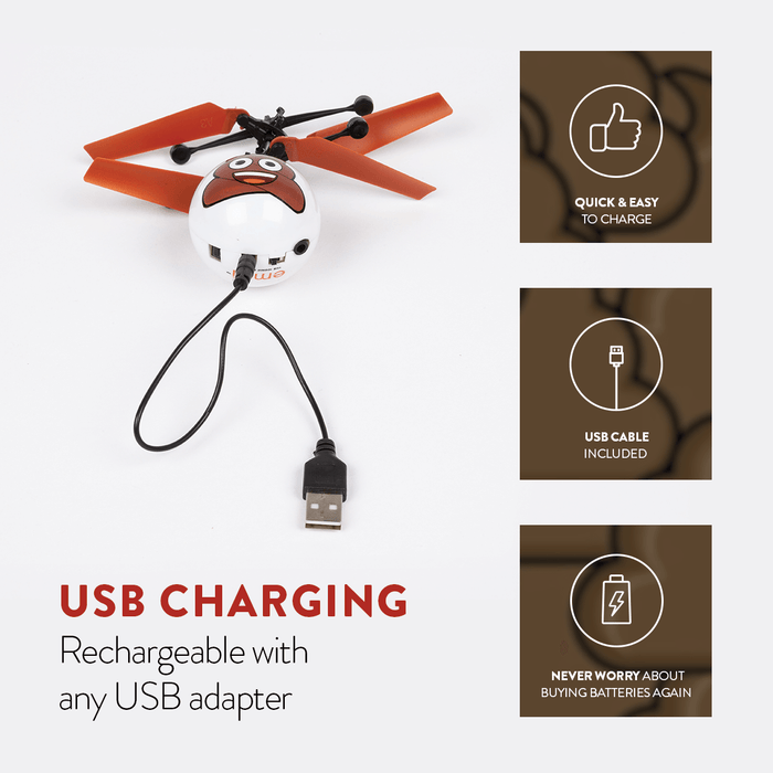 World Tech Toys Emoji Poop IR UFO Heli Ball