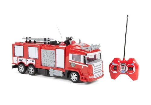 Fire Truck Remote Control Truck w/ Light Up Lights & Shoots Water
