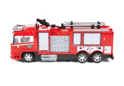 Fire Truck Remote Control Truck w/ Light Up Lights & Shoots Water