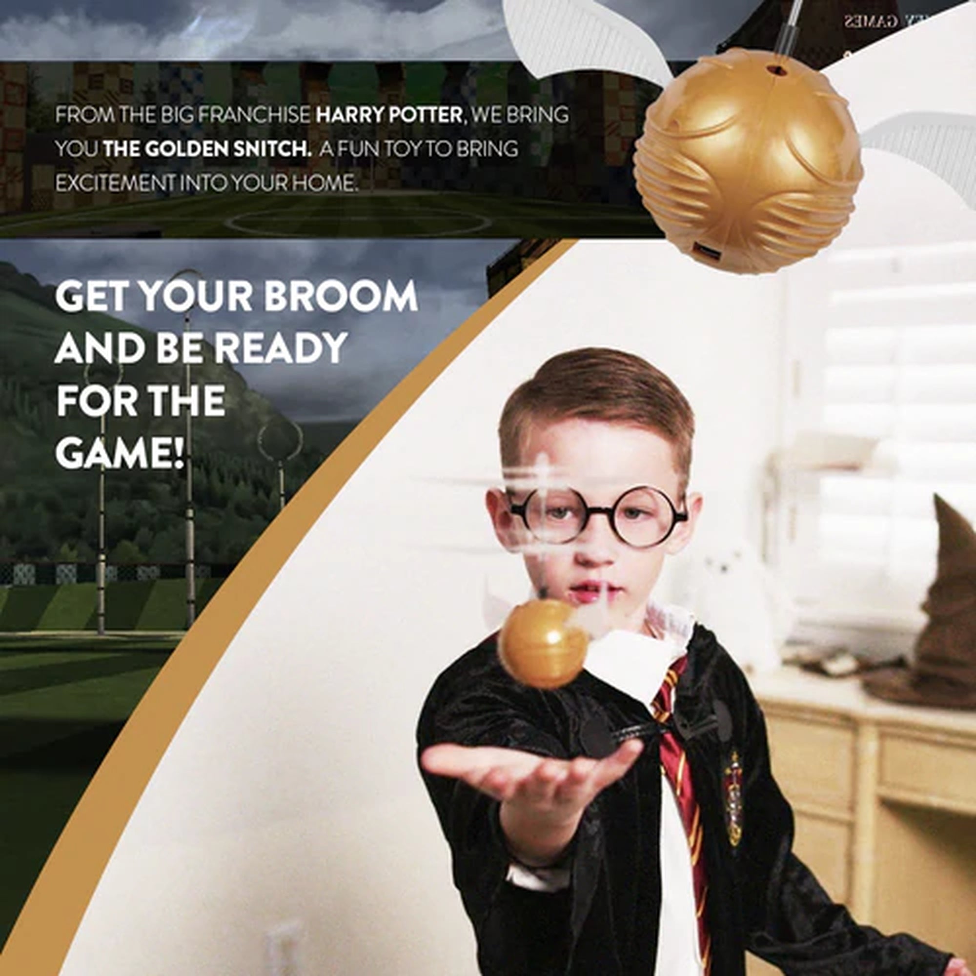 Harry Potter Golden Snitch IR UFO Heli Ball