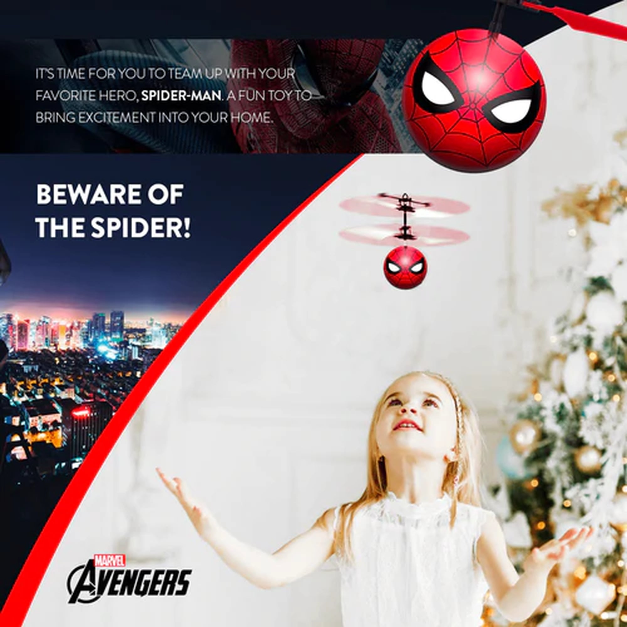 Marvel Licensed Spider-Man IR UFO Heli Ball