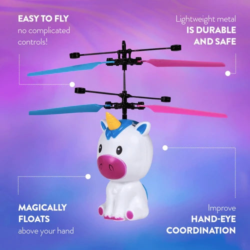 World Tech Toys Unicorn 3.5 Inch Flying Figure UFO Big Head Helicopter