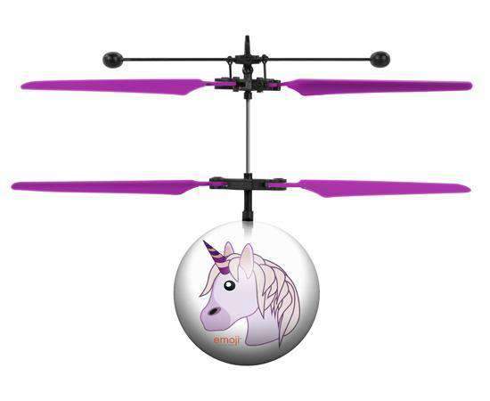 World Tech Toys Emoji Unicorn IR UFO Heli Bal-Heli Ball-Phooqy