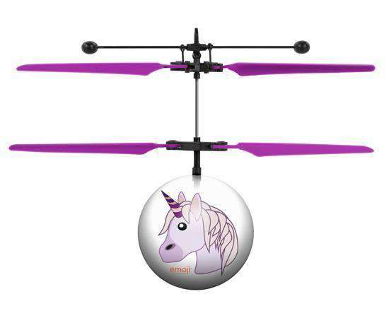 World Tech Toys Emoji Unicorn IR UFO Heli Bal-Heli Ball-Phooqy