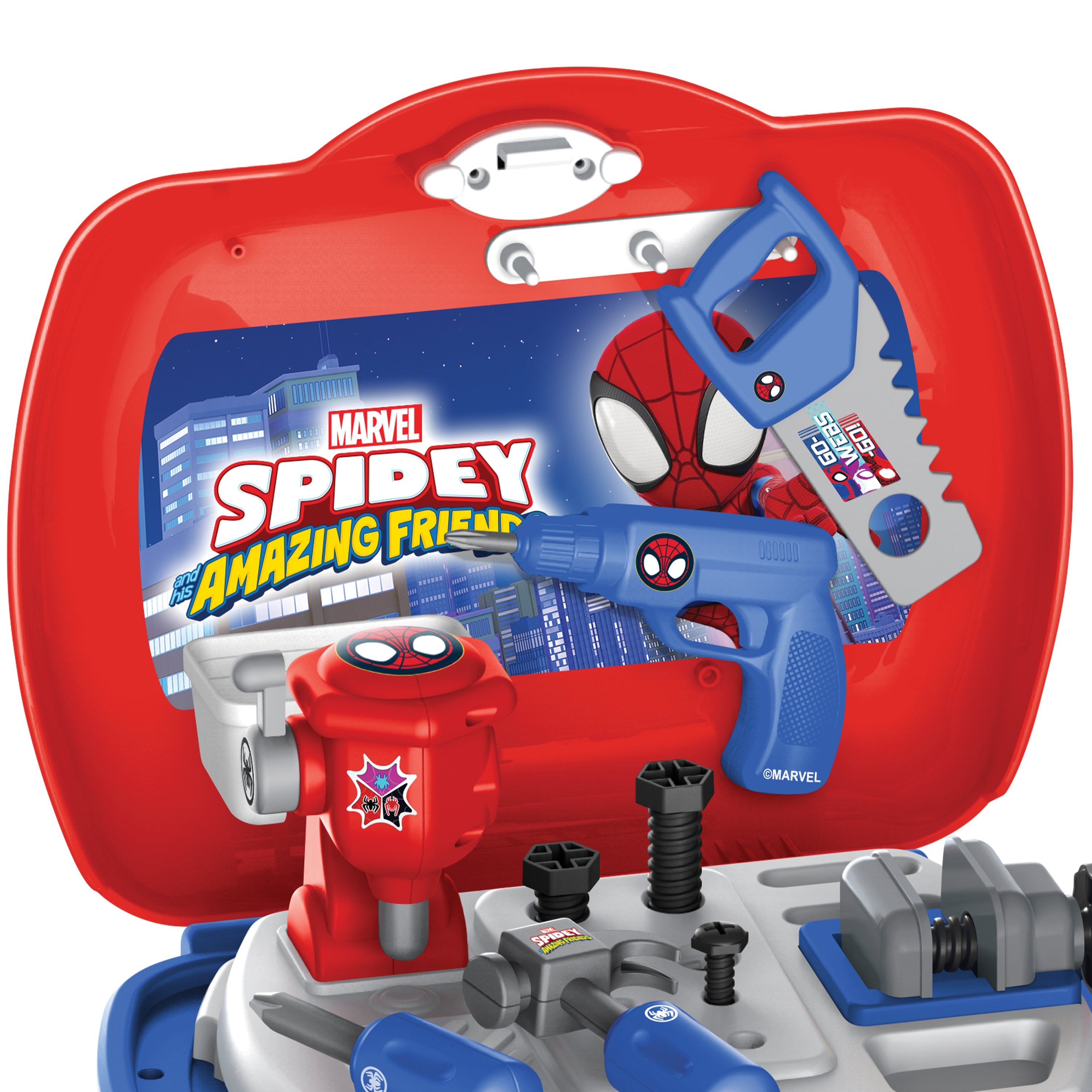 Spidey & his Amazing Friends Handyman Luggage Playset 20 Pieces