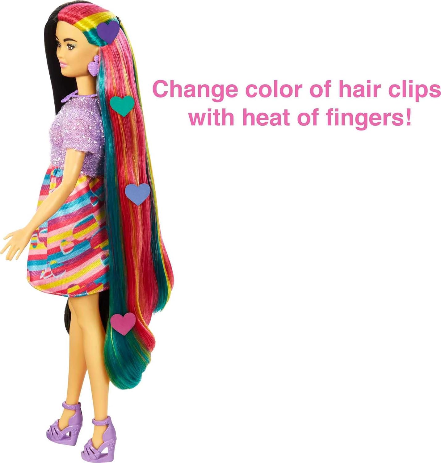 Barbie Totally Hair Fashion Doll - Hearts