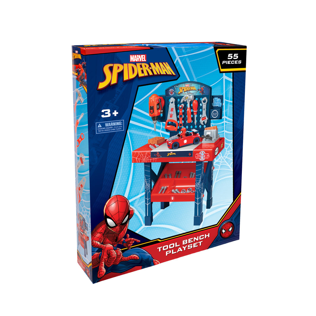 Spider-Man Tool Bench Playset with Take Apart Car (55 Pieces)