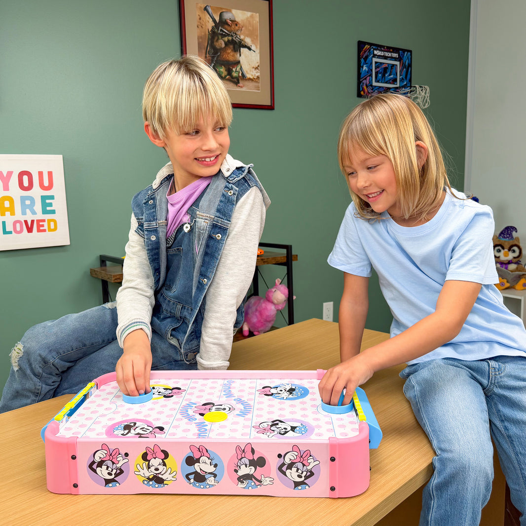 Minnie Mouse Wooden Tabletop Air Hockey