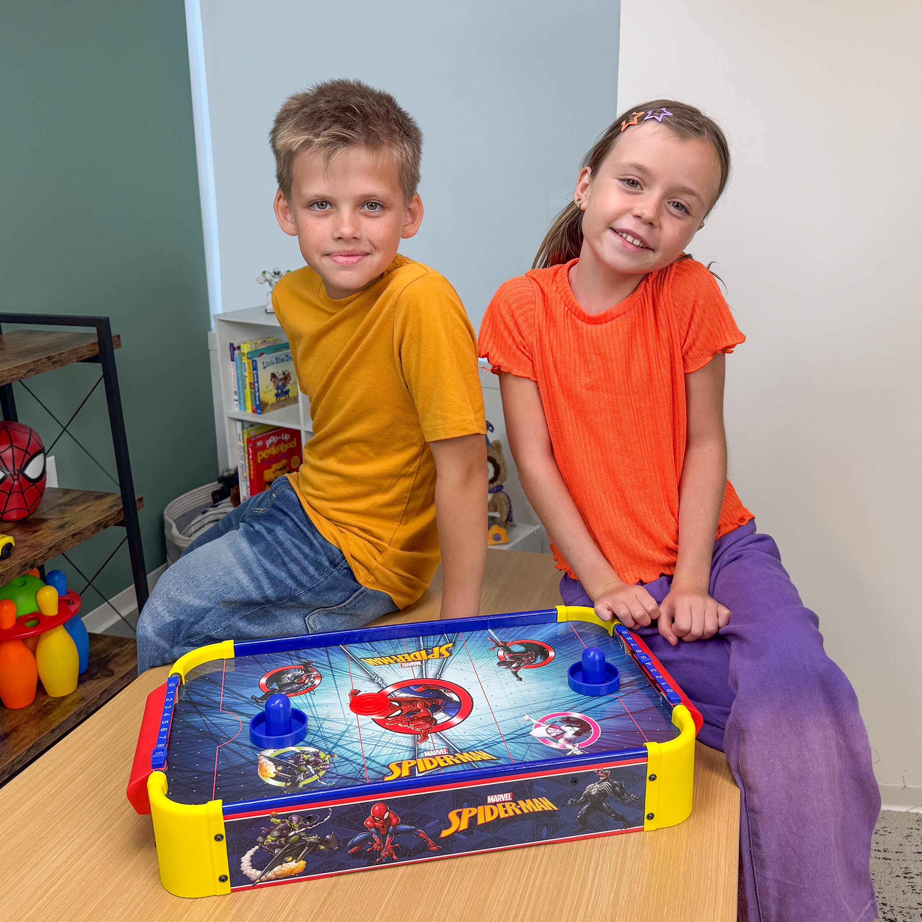 Spider-Man Wooden Electronic Air Hockey Table