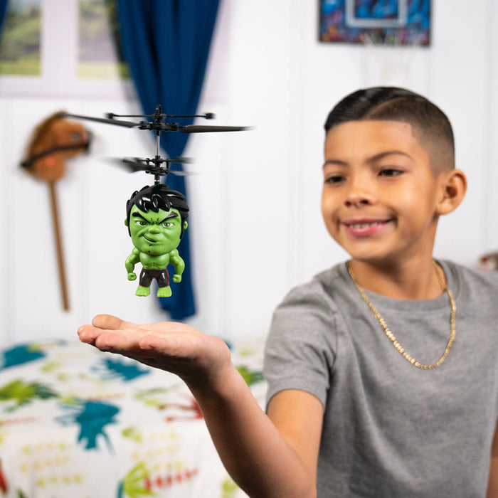 Marvel Licensed Hulk 3.5 Inch Flying Figure IR UFO Big Head Helicopter