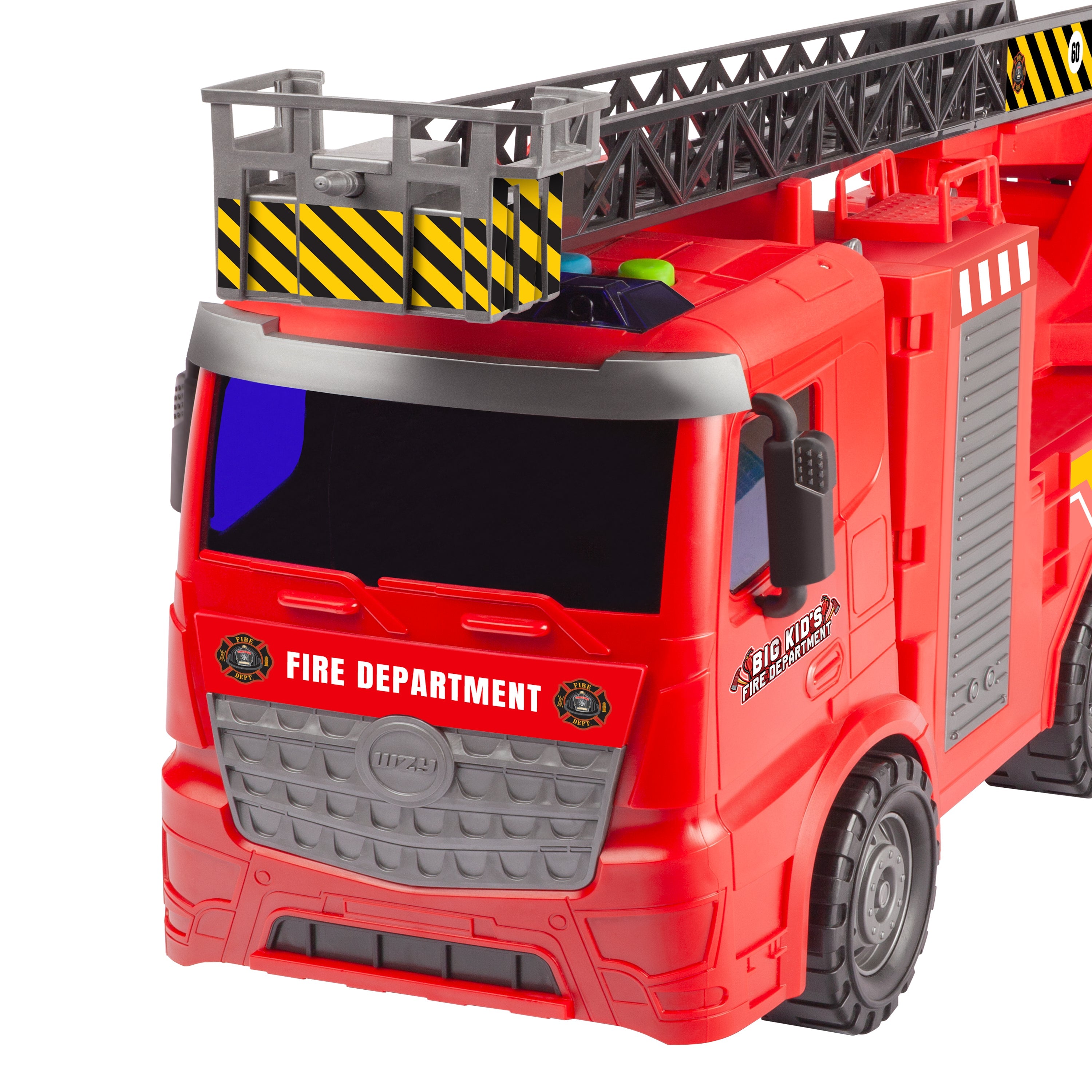 Big Kid's Fire Department Friction Ladder Fire Truck (1:10 scale) - Working Water Hose