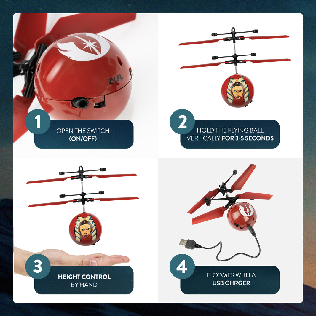 Star Wars The Mandalorian Ahsoka Tano UFO Ball Helicopter