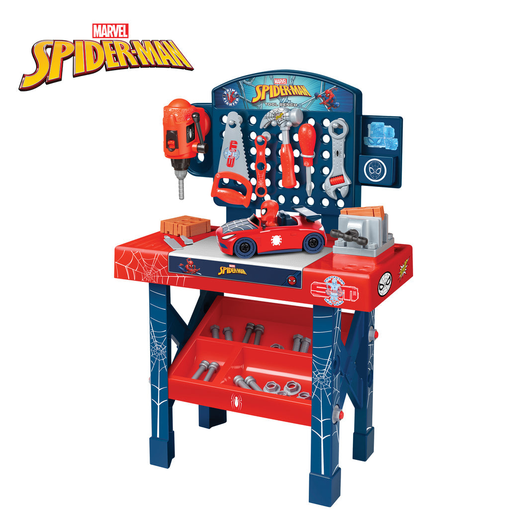 Spider-Man Tool Bench Playset with Take Apart Car (55 Pieces)