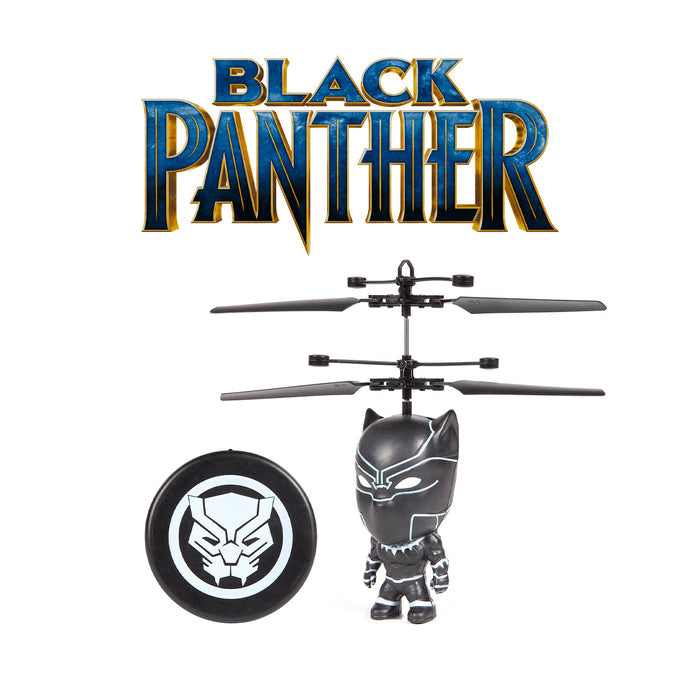Marvel Licensed Black Panther 3.5 Inch Flying Figure IR UFO Big Head Helicopter