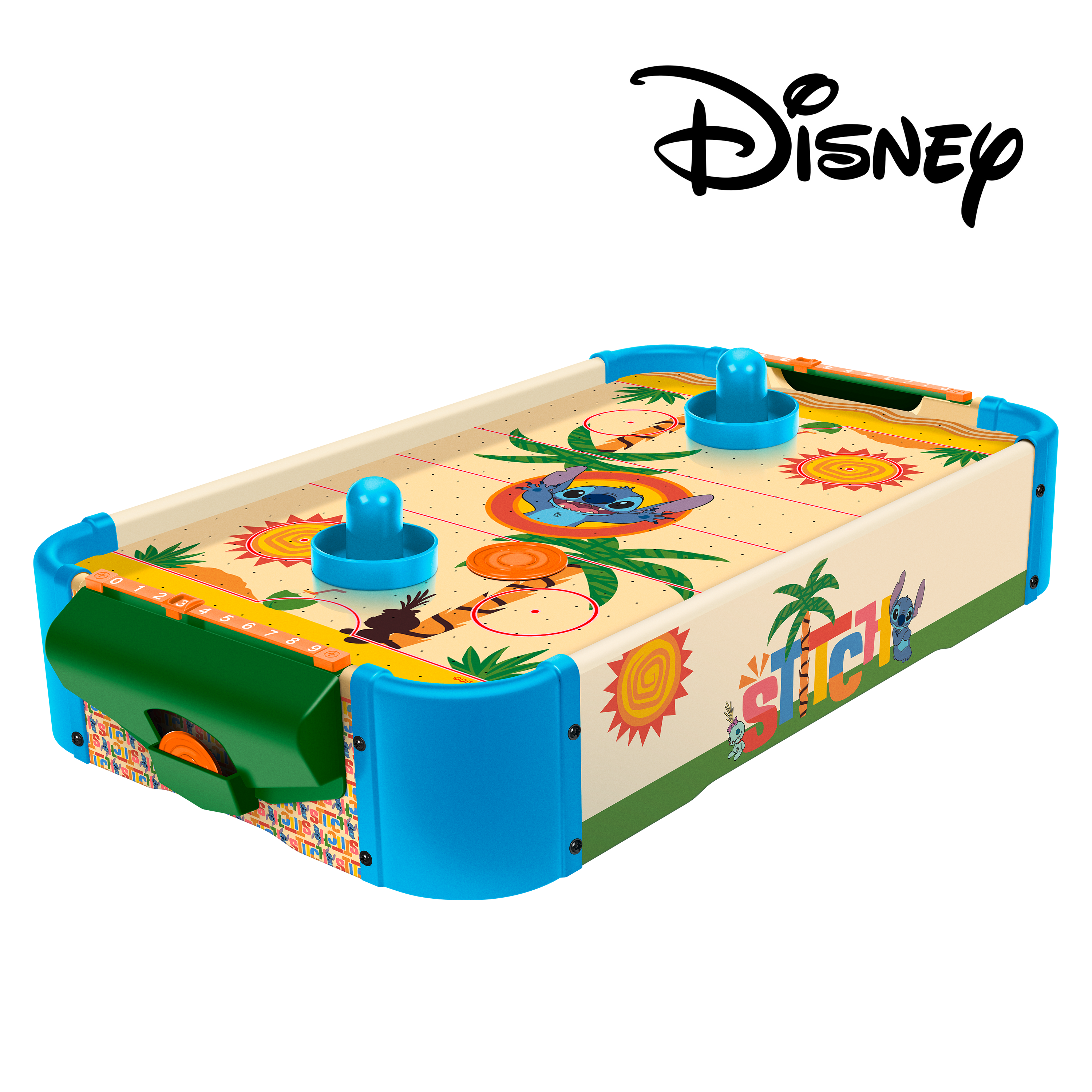 Disney Stitch Wooden Electronic Tabletop Air Hockey Table