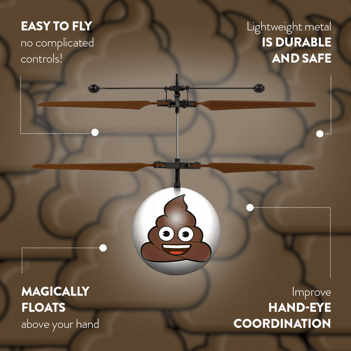 World Tech Toys Emoji Poop IR UFO Heli Ball