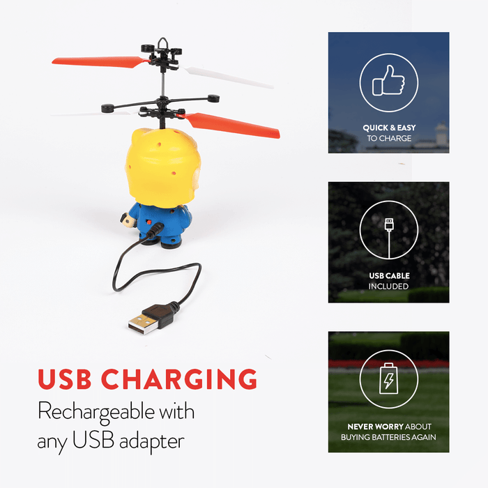 World Tech Toys President Trump 3.5 Inch Flying Figure UFO Big Head Helicopter