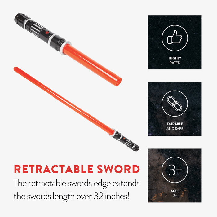 Retractable Electric Light-Up Laser Sword