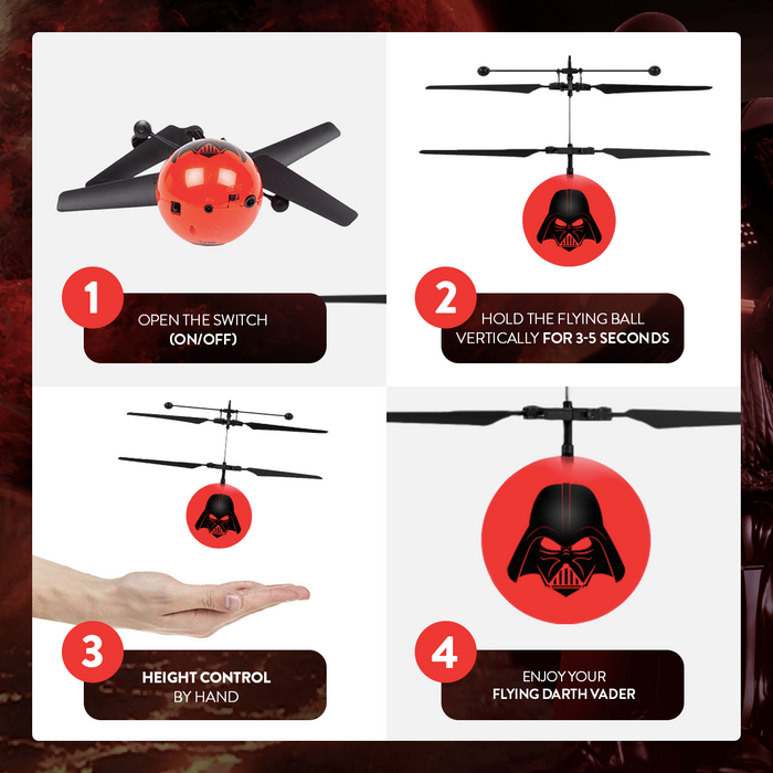 Star Wars Darth Vader IR UFO Ball Helicopter
