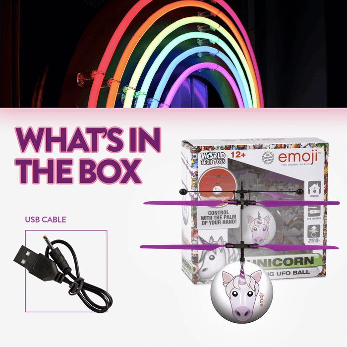 Unicorn Emoji IR UFO Ball Helicopter