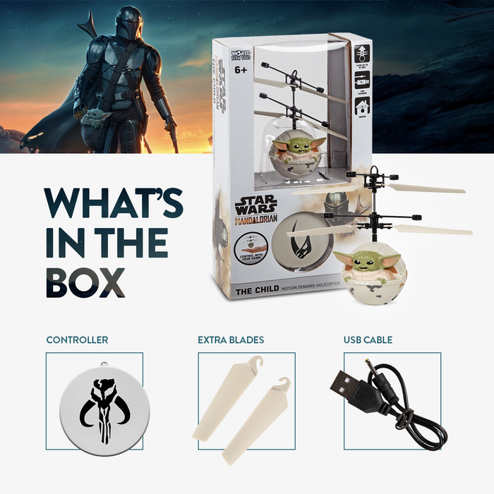 Star Wars: The Mandalorian "The Child" Sculpted Head - UFO Helicopter (Baby Yoda)