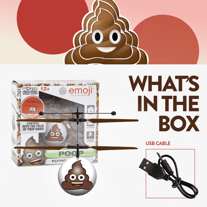 World Tech Toys Emoji Poop IR UFO Heli Ball