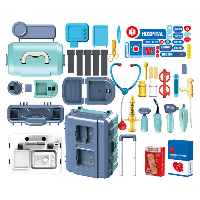 3in1 Mobile Hospital Suitcase 38 Piece Playset