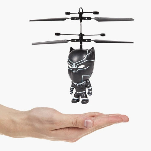 Marvel Licensed Black Panther 3.5 Inch Flying Figure IR UFO Big Head Helicopter