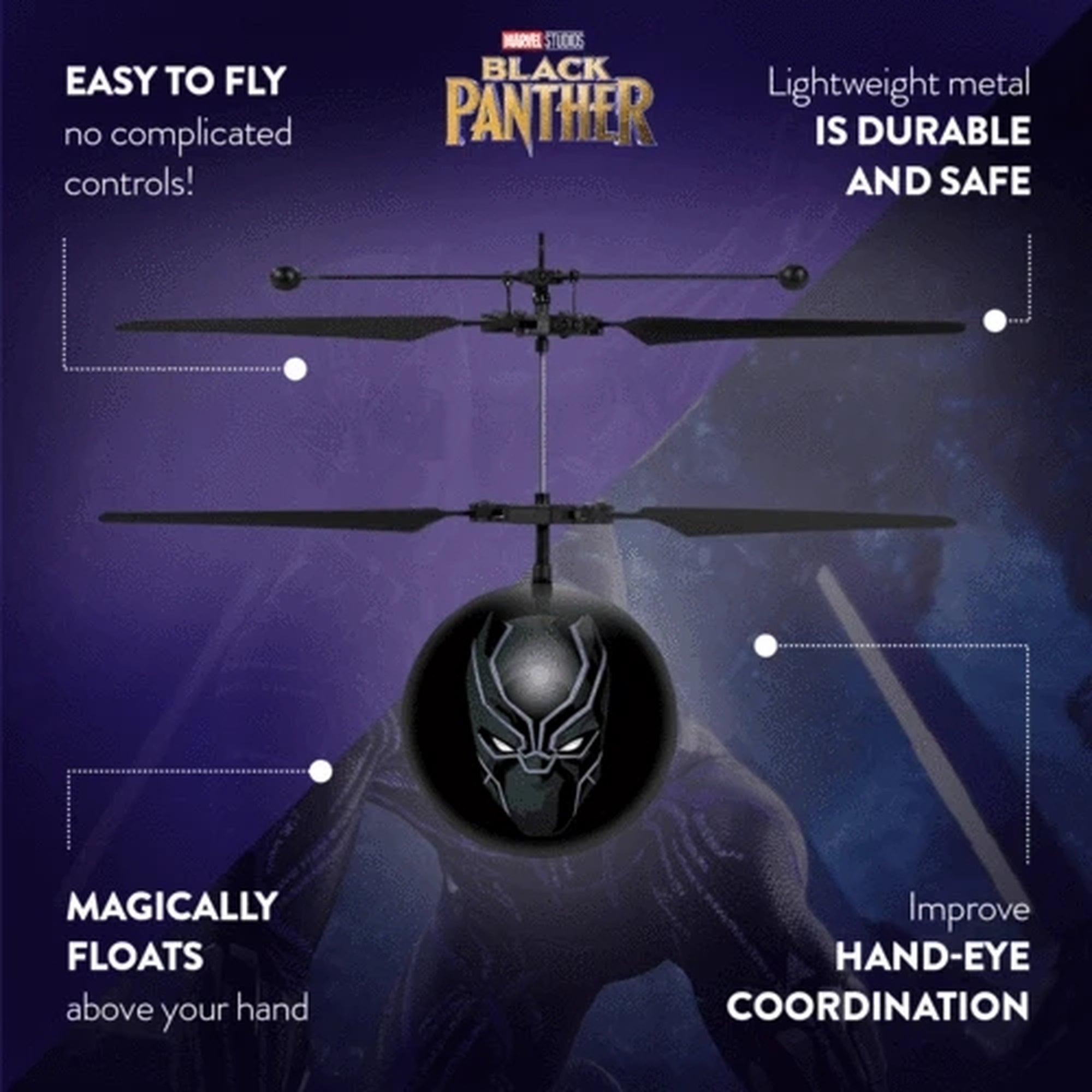 Boule d'hélicoptère Black Panther