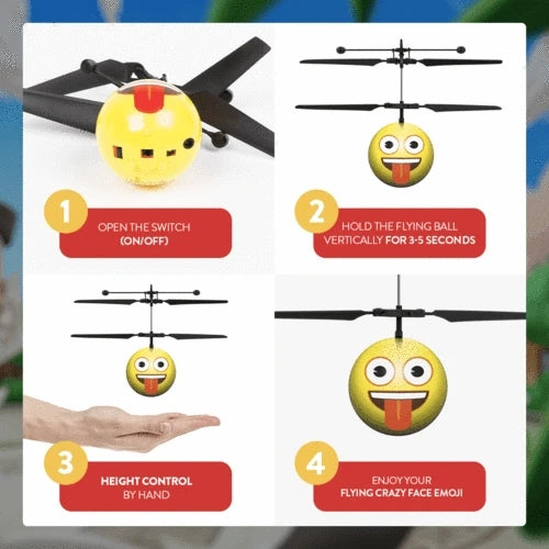 Balle Heli Emoji Crazy Face