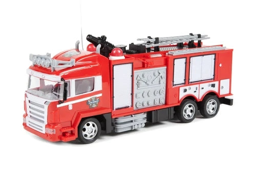 Fire Truck Remote Control Truck w/ Light Up Lights & Shoots Water