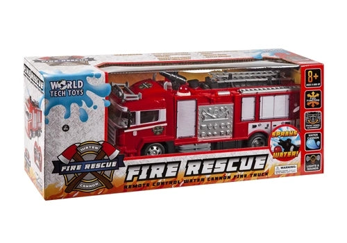 Fire Truck Remote Control Truck w/ Light Up Lights & Shoots Water
