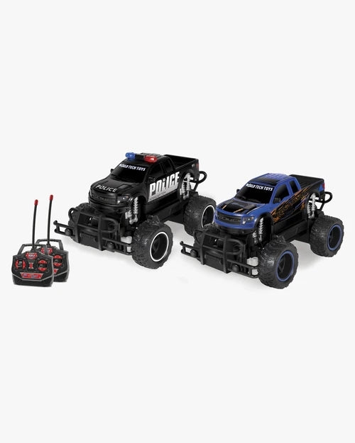 Ford F-150 Raptor + Monster Truck Police Pursuit RC [Pack Double] [1:24]