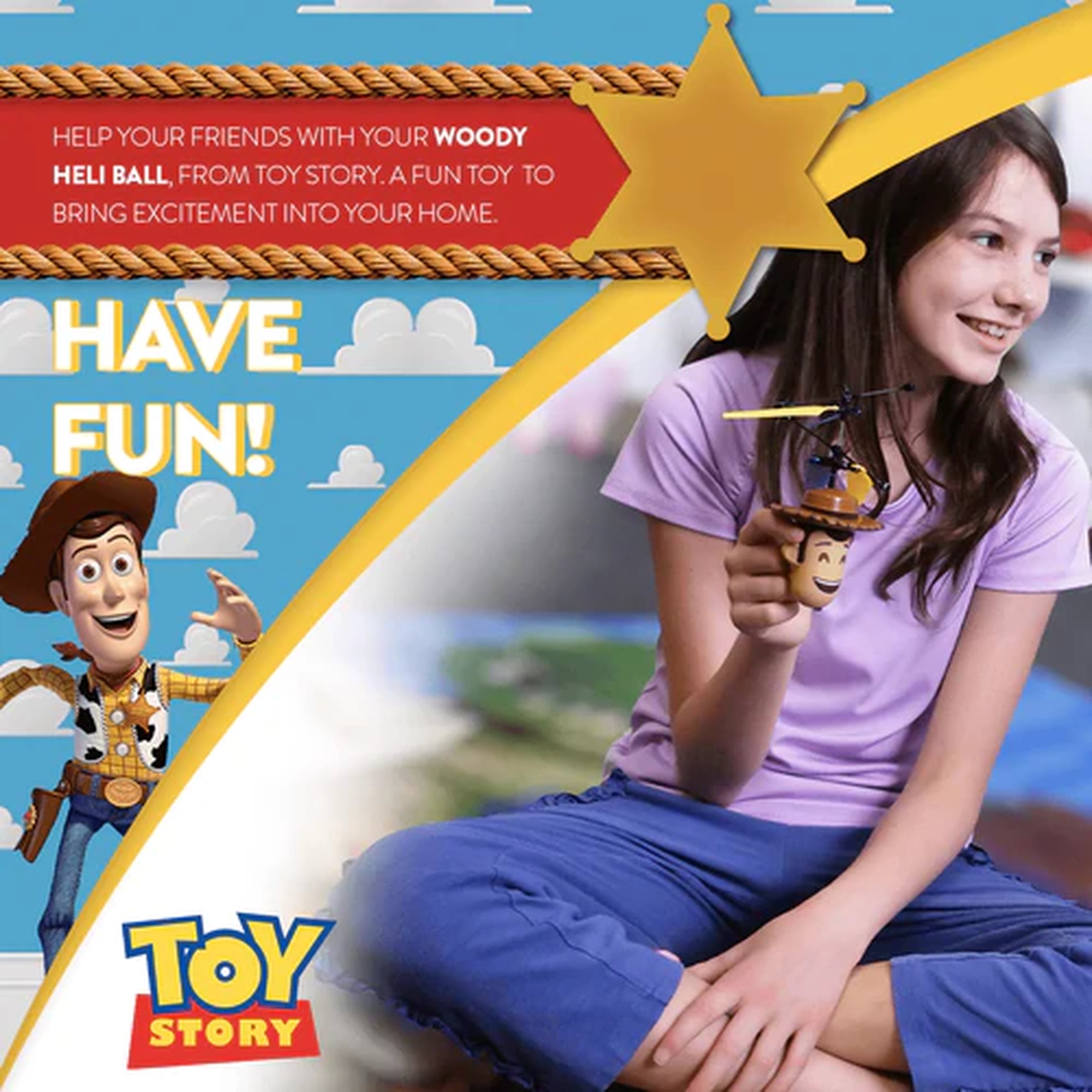 Disney Pixar Toy Story Woody Flying Hélicoptère à détection de mouvement UFO IR